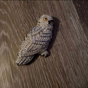 Swarovski RARE Snowy Owl Large brooch